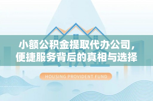 含山小额公积金提取代办公司，便捷服务背后的真相与选择